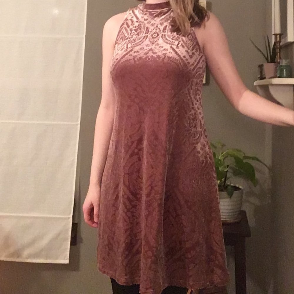 Mudd Burnout Velvet Swing Dress